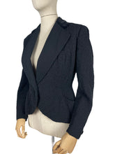 Load image into Gallery viewer, Original 1940's Crayson Model Black Fitted Jacket Covered Entirely in Soutache - Bust 36 38 *