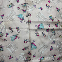 Load image into Gallery viewer, Original 1950's Fine Silk French Tourist Scarf from Paris - Beautifully Intricate Scenes - Great Headscarf