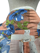 Load image into Gallery viewer, Original 1950's Wounded But Wearable Bright Floral Cotton Dressing Gown - Bust 38 40