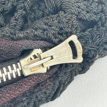 Load image into Gallery viewer, Original 1940's Large Black Crochet Fan Handbag with Double Lucite Handles