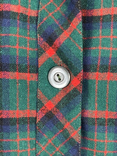 Load image into Gallery viewer, Original 1950's Bobbie Brooks Green, Red, Blue and Black Plaid Cropped Jacket with Pockets - Bust 36 38