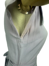 Load image into Gallery viewer, AS IS Original 1940's Lavender Purple Crepe Belted Day Dress - Bust 34 36