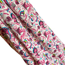 Load image into Gallery viewer, Original 1940’s Pure Silk Dressmaking Fabric in White, Grey, Bright Pink, Blue and Lime Green - 40” x 120” *