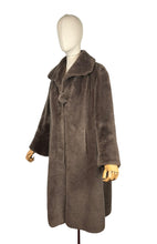 Load image into Gallery viewer, Original 1940's 1950's Faux Fur Coat with Large Single Button Fastening By John Fox