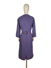 Load image into Gallery viewer, Original Volup 1950's Lavender Blue Beaded Wool Dress with Bow Belt - Bust 40 42 *