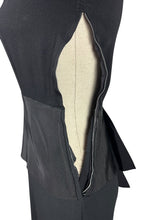 Load image into Gallery viewer, Original 1940's Bernice Holloway Black Crepe and Grosgrain Day Dress - Bust 34