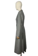 Load image into Gallery viewer, Original 1940's Grey Wool Princess Coat with Gorgeous Back Detail - Bust 36 37