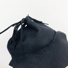Load image into Gallery viewer, Charming Original 1940's Black Felt Hat with Neat Tassel Detail *