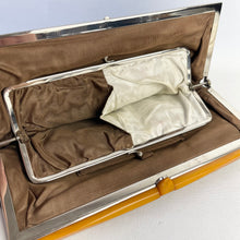Load image into Gallery viewer, Original 1940’s Chocolate Brown Clutch Bag with Bakelite Clasp