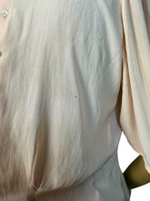 Load image into Gallery viewer, Original 1940's 11011 Flesh Coloured Silk Button Back Blouse with Jabot Front - Bust 36 38