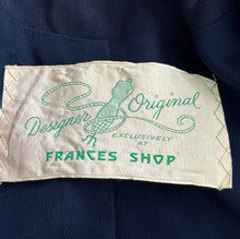 Load image into Gallery viewer, Original 1940's Navy Medium Weight Wool Suit by FORSTMANN - Bust 38 *