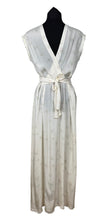 Load image into Gallery viewer, Original 1940's Silk Crepe Nightdress with Lace Detail and Small Floral Print in Pink, Purple, Blue and Green - Bust 36 38 *