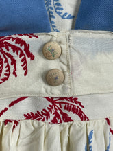 Load image into Gallery viewer, Original Petite Fitting 1940's 1950's Novelty Print Dress and Jacket Set with Palm Tree Print in Red, White and Blue Cotton Rayon - Bust 32"