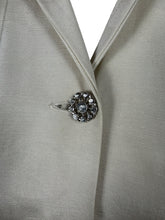 Load image into Gallery viewer, Original 1940's 1950's Cream Grosgrain Zip Fronted Housecoat by Evelyn Pearson - Bust 34 *