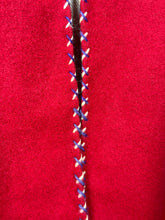 Load image into Gallery viewer, Original 1950's Embroidered Mexican Felt Tourist Jacket in Cherry Red - Bust 36 38 40