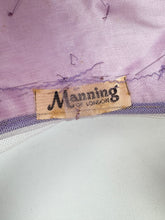 Load image into Gallery viewer, Original 1950's Manning of London Lavender Purple Hat with Ruffle Trim