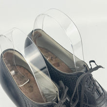 Load image into Gallery viewer, Original 1930's Black Leather Lace Up Shoes with Punch Detail - Narrow UK Size 3