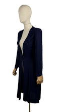 Load image into Gallery viewer, Original 1930’s Navy Blue Lightweight Crepe Edge to Edge Summer Coat - Bust 32 34
