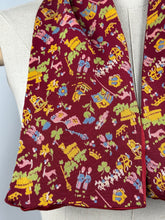 Load image into Gallery viewer, Original 1953 Queen Elizabeth II Coronation Commemorative Cravat - Fabulous Novelty Print on Burgundy Crepe