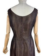 Load image into Gallery viewer, Original 1950's Brown Sleeveless Wiggle Dress by Peggy Page - Bust 36