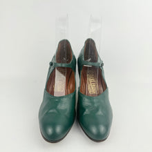 Load image into Gallery viewer, Original 1930's Mary Jane Leather Shoes Overpainted with Green *