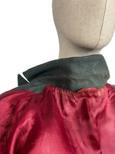 Load image into Gallery viewer, Original 1950's Women's Royal Voluntary Service Green Wool Jacket with Cherry Red Lining - Bust 38 *