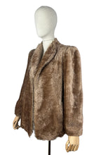 Load image into Gallery viewer, Original 1940's Faux Fur Brown Teddy Bear Edge to Edge Jacket - Bust 38