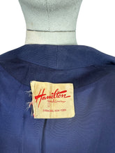 Load image into Gallery viewer, Original 1940's Blue Wool Single Breasted Jacket by Hamilton Fashions of New York - Bust 34 36