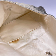 Load image into Gallery viewer, Original 1950's Evening Clutch Bag and Coin Purse Featuring Seed Beads in Shades of Silver *
