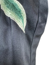Load image into Gallery viewer, Original 1930’s Inky Black Silk Evening Jacket with Pink and Green Floral Embroidery - Bust 34 35