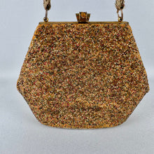 Load image into Gallery viewer, Original 1950's Gold Glitter Vintage Handbag by Waldybag