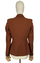 Load image into Gallery viewer, Original 1940's CC41 Rust Tweed Wool Single Breasted Jacket - Bust 34