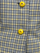 Load image into Gallery viewer, Original 1940's Grey and Yellow Check Jacket with Fabulous Pocket Detail by Brenner Sports - Bust 38