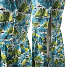 Load image into Gallery viewer, Original 1950's Roy Freres Green, Blue, White and Black Abstract Print Day Dress - Bust 36 38