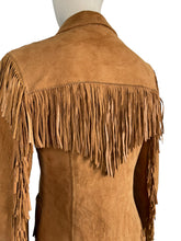 Load image into Gallery viewer, Original 1950's Tan Suede Fringed Jacket by Desert Suedes of California - Bust 34 *