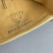 Load image into Gallery viewer, Original 1940's or 1950's Men's Chamois Leather Gloves by Morley With Mother of Pearl Button - Size 8 *