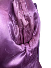 Load image into Gallery viewer, Original 1950’s Deep Purple Ribbed Wool Princess Coat with Shawl Collar - Bust 36