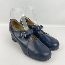 Load image into Gallery viewer, Original 1940's CC41 Blue Leather Shoes with Buckle Fastening - UK 3 3.5