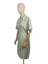 Load image into Gallery viewer, Original 1950's Linaco Plaid Cotton Day Dress in Blue, White and Yellow Check - Bust 40 42 *