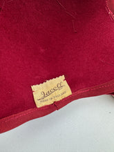 Load image into Gallery viewer, Original 1950's Burgundy Felt Hat with Bow Trim and Pleated Mesh Detail by Jacoll