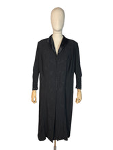 Load image into Gallery viewer, Original 1930’s Black Crepe Redingote with Wonderful Embroidery - Stunning Dress - Bust 40 42 *