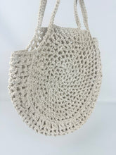 Load image into Gallery viewer, Original 1940's 1950's Ivory Coloured String Crochet Handbag