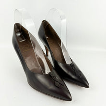 Load image into Gallery viewer, Original 1950's Bally of Switzerland Dark Brown Leather Stiletto Heels - UK 5 5.5