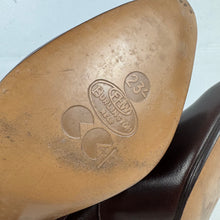 Load image into Gallery viewer, Original 1940's CC41 Brown Leather Shoes with Metal Buckle Trim by Burlington - UK 4 *