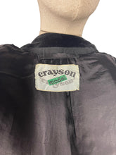 Load image into Gallery viewer, Original 1940's Crayson Model Black Fitted Jacket Covered Entirely in Soutache - Bust 36 38 *