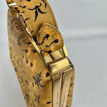 Load image into Gallery viewer, Original 1940's 1950's Olive Green Painted Leather Box Bag by CORET of Montreal