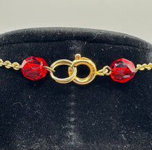 Load image into Gallery viewer, Original 1930's Art Deco Red Glass Bead Necklace