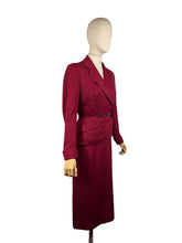 Load image into Gallery viewer, Original 1940’s Richard’s Shops Burgundy Red Wool Suit - Bust 36