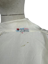 Load image into Gallery viewer, Pretty Vintage Pure Silk Long Sleeved Blouse with Silk Embroidery - Peony Brand - Bust 34