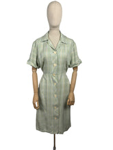 Load image into Gallery viewer, Original 1950's Linaco Plaid Cotton Day Dress in Blue, White and Yellow Check - Bust 40 42 *